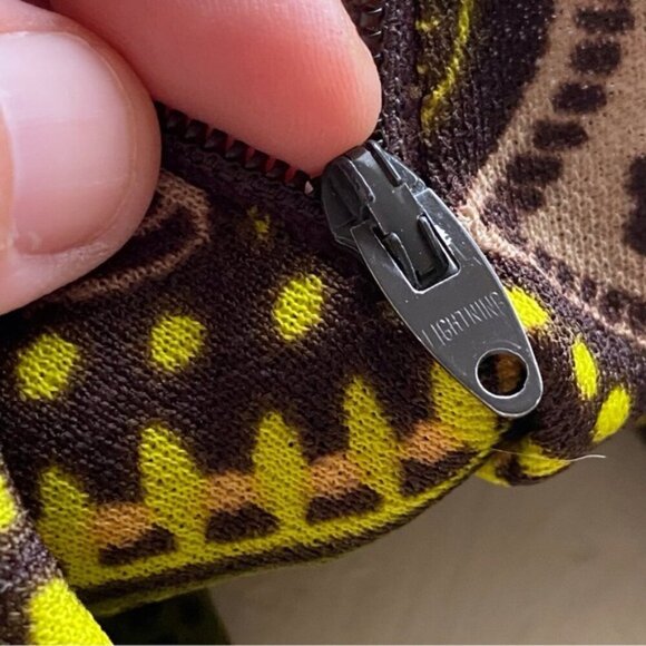 Vintage Wyndham Paisley Long Sleeve Back Zip Blouse Small 70s Groovy Streetwear - Picture 10 of 15